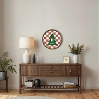 Personalized Wavy Checkered Brown Framed Print