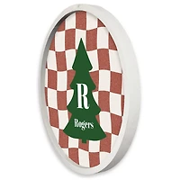 Personalized Wavy Checkered White Framed Print