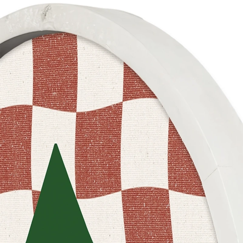 Personalized Wavy Checkered White Framed Print