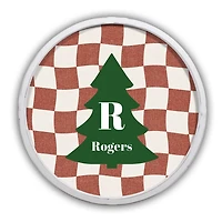 Personalized Wavy Checkered White Framed Print