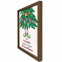 Personalized Elf Surveillance Brown Framed Print