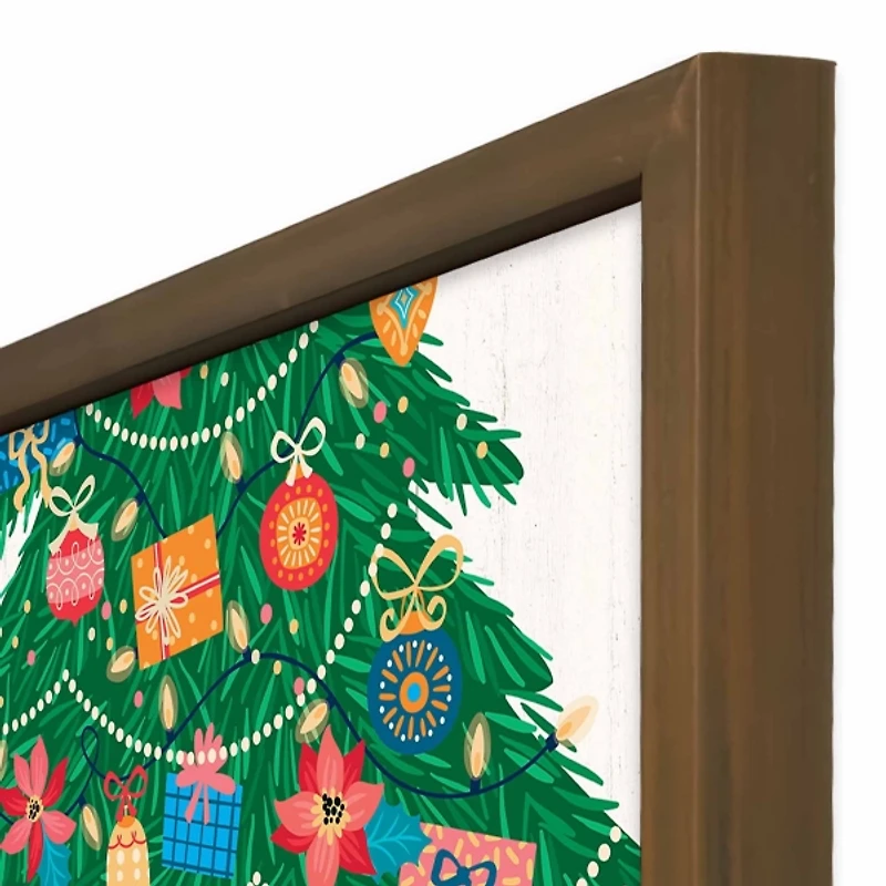 Personalized Elf Surveillance Brown Framed Print