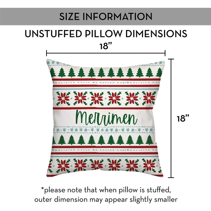 Personalized Christmas Sweater Print Pillow