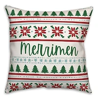 Personalized Christmas Sweater Print Pillow
