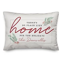 Personalized No Place Like Home Christmas Pillow