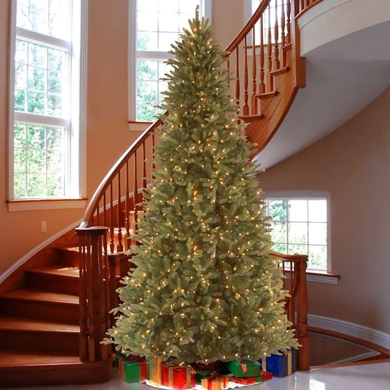9 ft. Pre-Lit Feel Real Tiffany Fir Christmas Tree