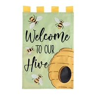 Welcome to Our Hive Garden Flag