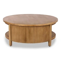 Round Brown Wood Sienna Coffee Table