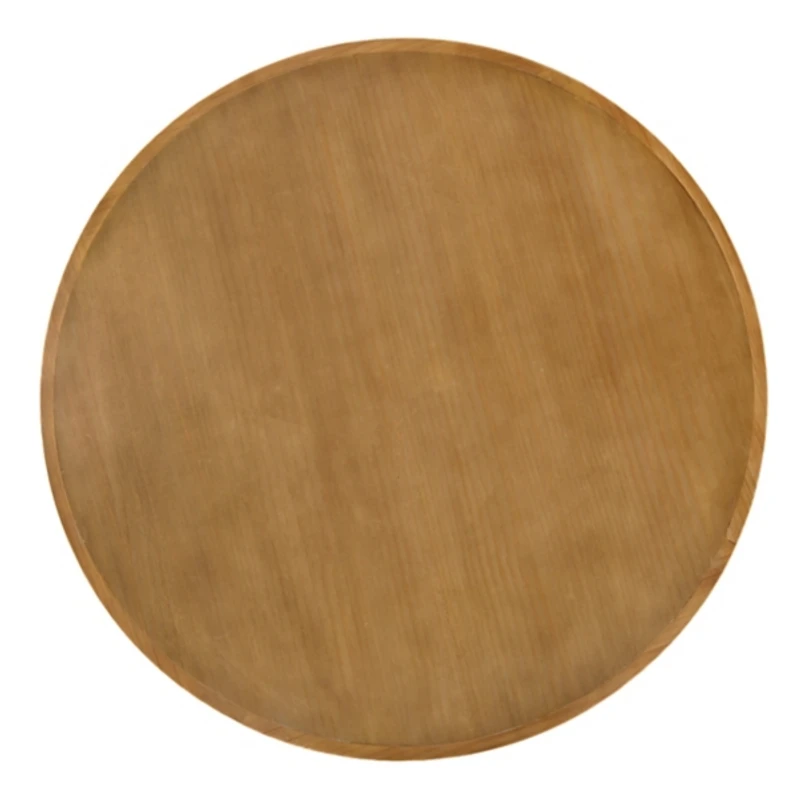 Round Brown Wood Sienna Coffee Table
