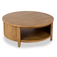 Round Brown Wood Sienna Coffee Table