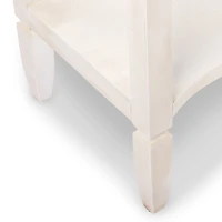 Elizabeth White Ribbed Drawer Console Table