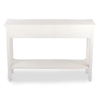 Elizabeth White Ribbed Drawer Console Table