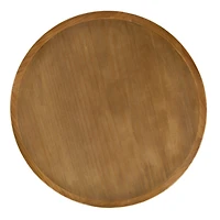 Round Brown Wood Sienna Side Table