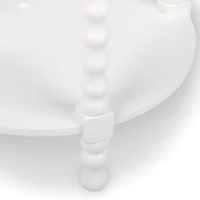 Round Farrah White Spindle Side Table
