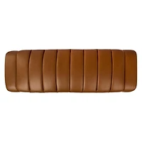 Camel Vienna Channeled Faux Leather Bench