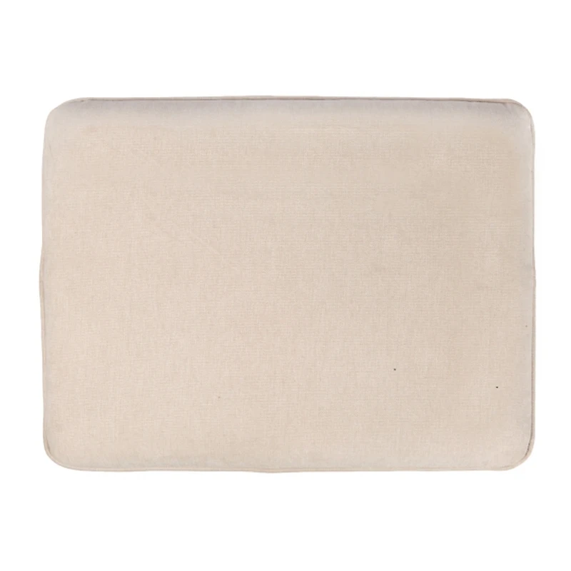 Enzo Ivory Upholstered Ottoman