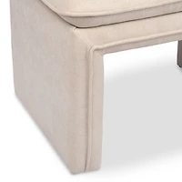 Enzo Ivory Upholstered Ottoman