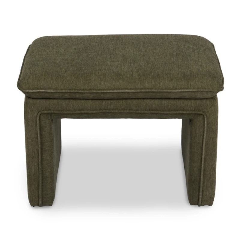 Enzo Olive Upholstered Ottoman