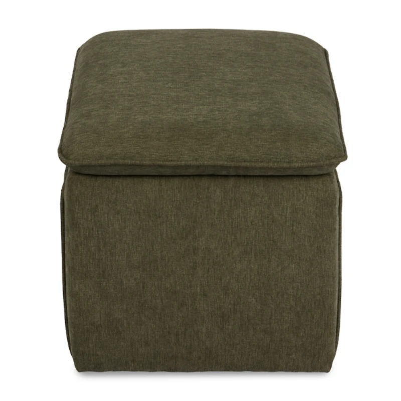 Enzo Olive Upholstered Ottoman