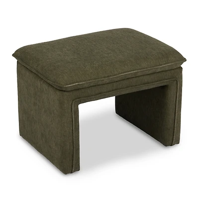 Enzo Olive Upholstered Ottoman