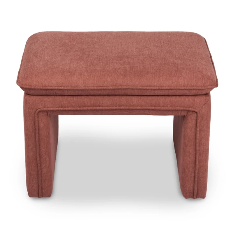 Enzo Rose Upholstered Ottoman