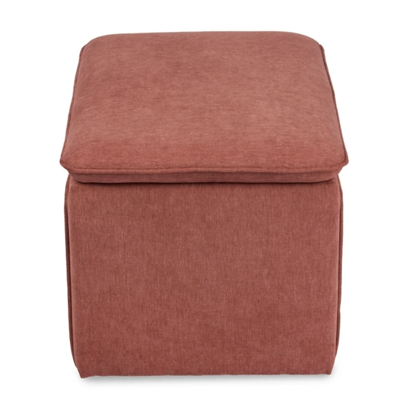 Enzo Rose Upholstered Ottoman