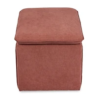 Enzo Rose Upholstered Ottoman