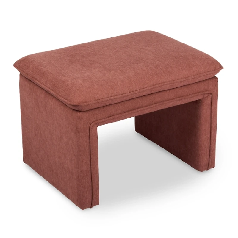 Enzo Rose Upholstered Ottoman