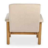 Giada Ivory Upholstered Chair & Ottoman Set