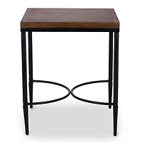 Square Brown and Black Jordan Side Table
