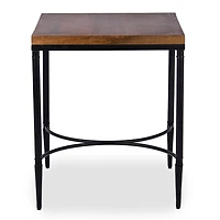 Square Brown and Black Jordan Side Table