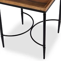 Square Brown and Black Jordan Side Table