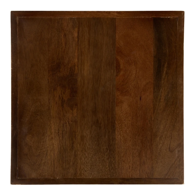 Square Brown and Black Jordan Side Table