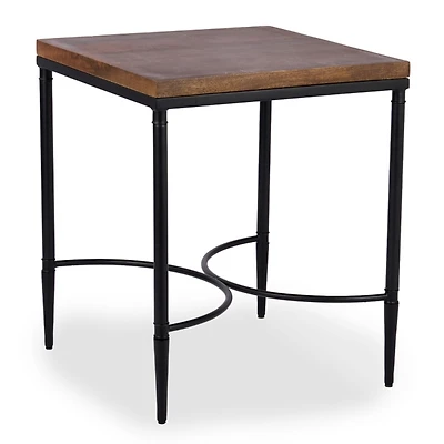 Square Brown and Black Jordan Side Table