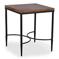 Square Brown and Black Jordan Side Table