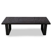 Carson Black Wood and Metal Coffee Table
