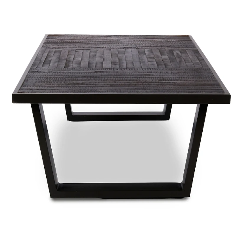 Carson Black Wood and Metal Coffee Table