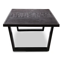Carson Black Wood and Metal Coffee Table