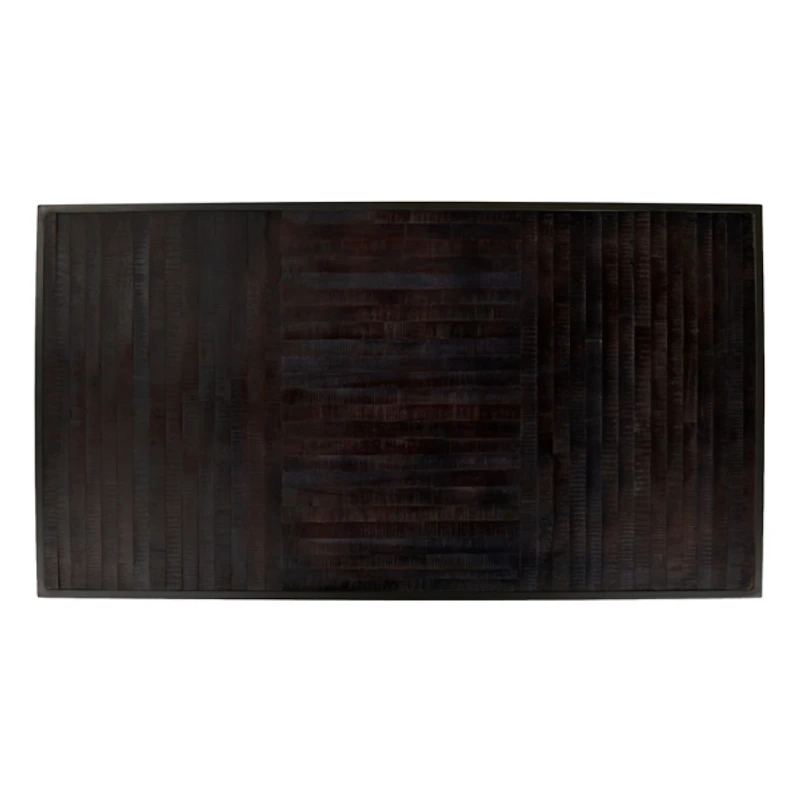 Carson Black Wood and Metal Coffee Table