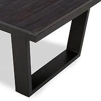 Carson Black Wood and Metal Coffee Table