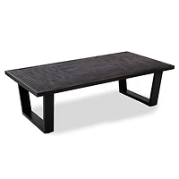 Carson Black Wood and Metal Coffee Table