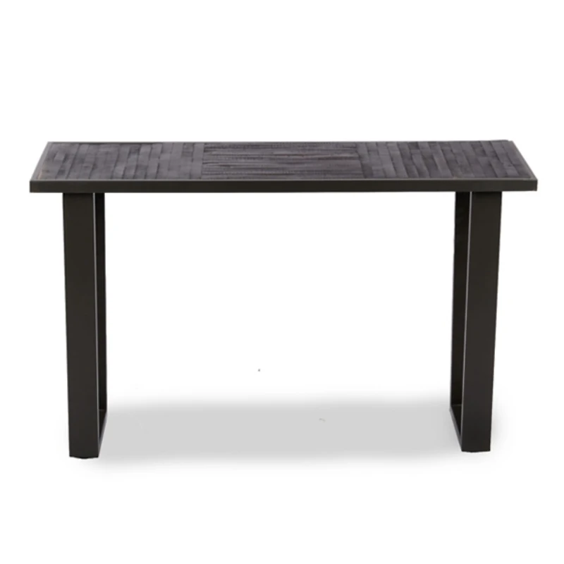 Carson Black Wood and Metal Console Table