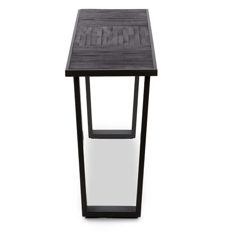 Carson Black Wood and Metal Console Table