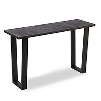 Carson Black Wood and Metal Console Table