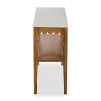 Marble and Wood Ayla Console Table