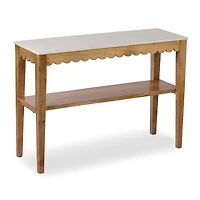 Marble and Wood Ayla Console Table