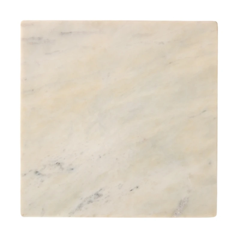 Marble and Wood Ayla Accent Table