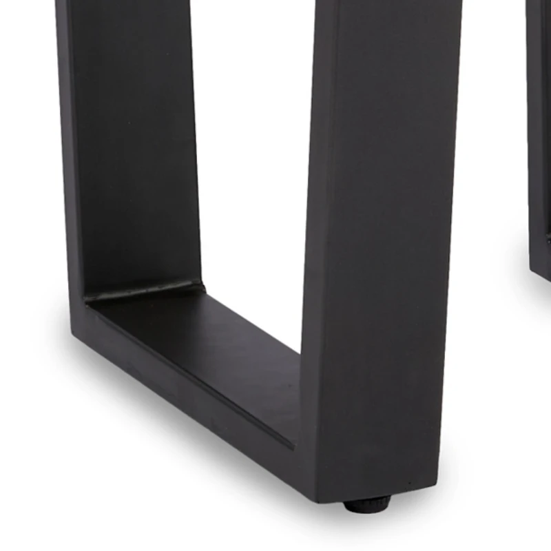 Carson Black Wood and Metal Side Table