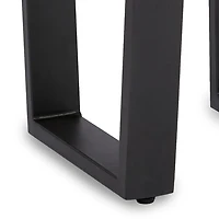 Carson Black Wood and Metal Side Table