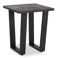 Carson Black Wood and Metal Side Table